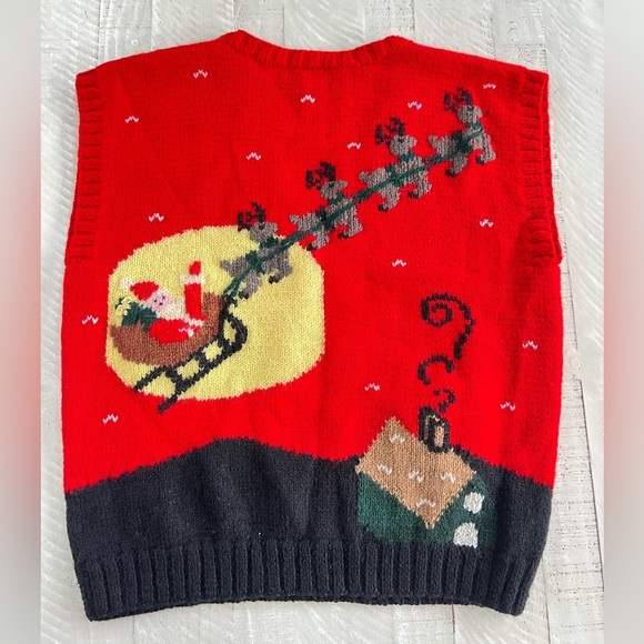 Rare Vintage BEREK 100% Wool Holiday Knitted
Christmas Sweater Vest Size Medium - Picture 9 of 14